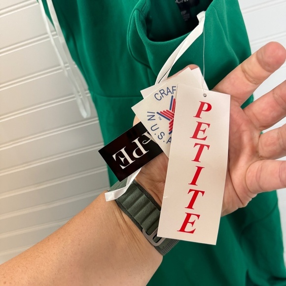 NEW Xscape Womens Petites One Shoulder Long Evening Dress Green 8P - Picture 5 of 10